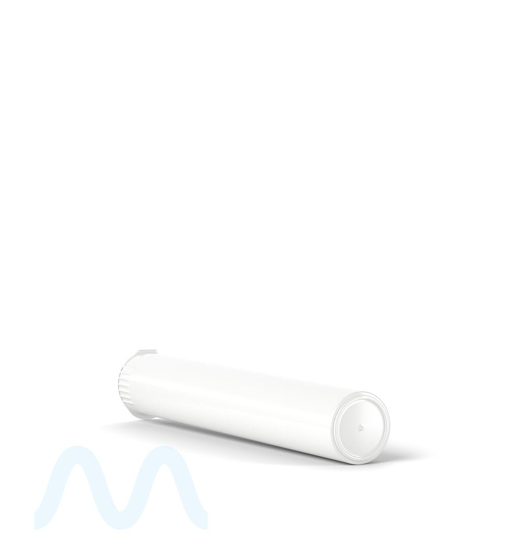 Child Resistant | King Size Pop Top Opaque Plastic Pre - Roll Tubes | 116mm - White - 1000 Count - 5