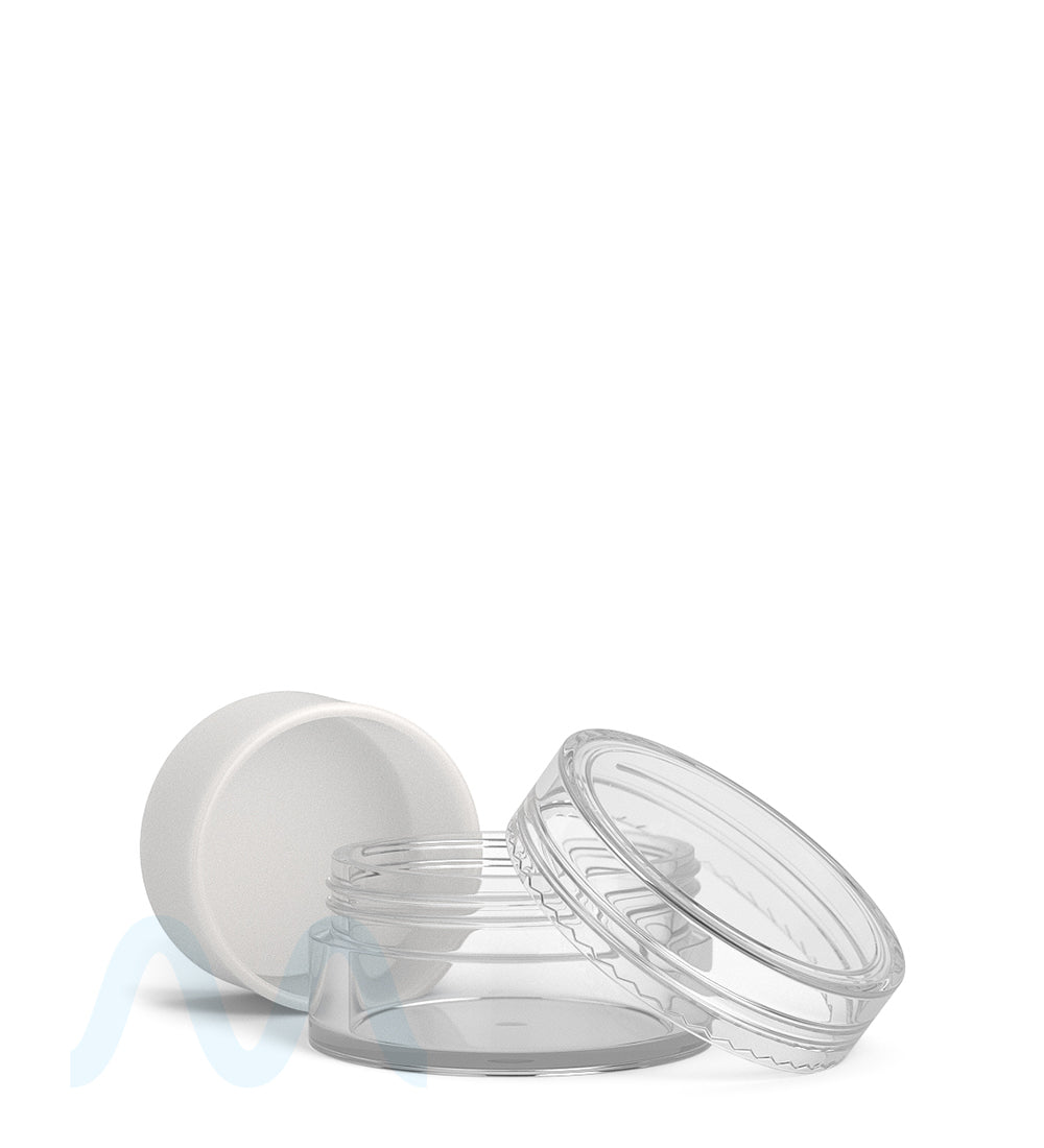 Clear Concentrate Containers w/ Screw Top Cap & White Silicone Insert | 10mL - Plastic - 100 Count - 12