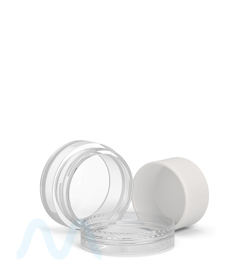 Clear Concentrate Containers w/ Screw Top Cap & White Silicone Insert | 10mL - Plastic - 100 Count - 13