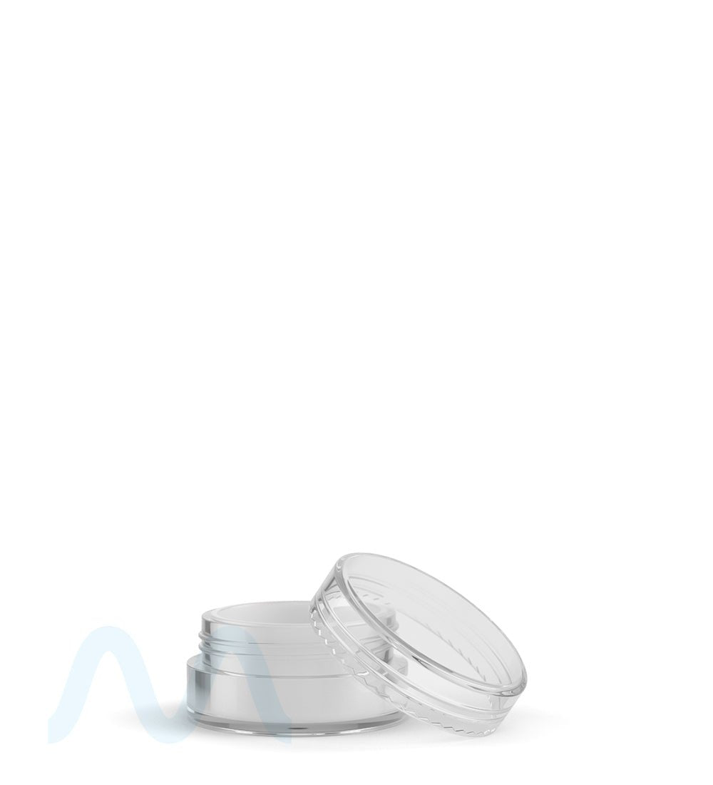 Clear Concentrate Containers w/ Screw Top Cap & White Silicone Insert | 5mL - Plastic - 100 Count - 10