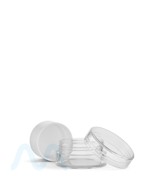 Clear Concentrate Containers w/ Screw Top Cap & White Silicone Insert | 5mL - Plastic - 100 Count - 12