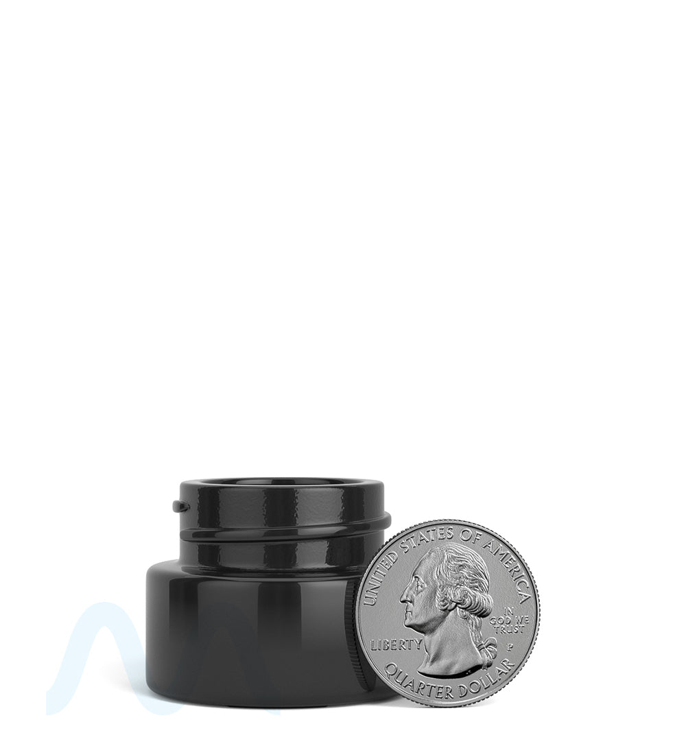 Child Resistant | Glossy Black Glass Concentrate Containers w/ Cap | 29mm - 5mL - 504 Count - 5