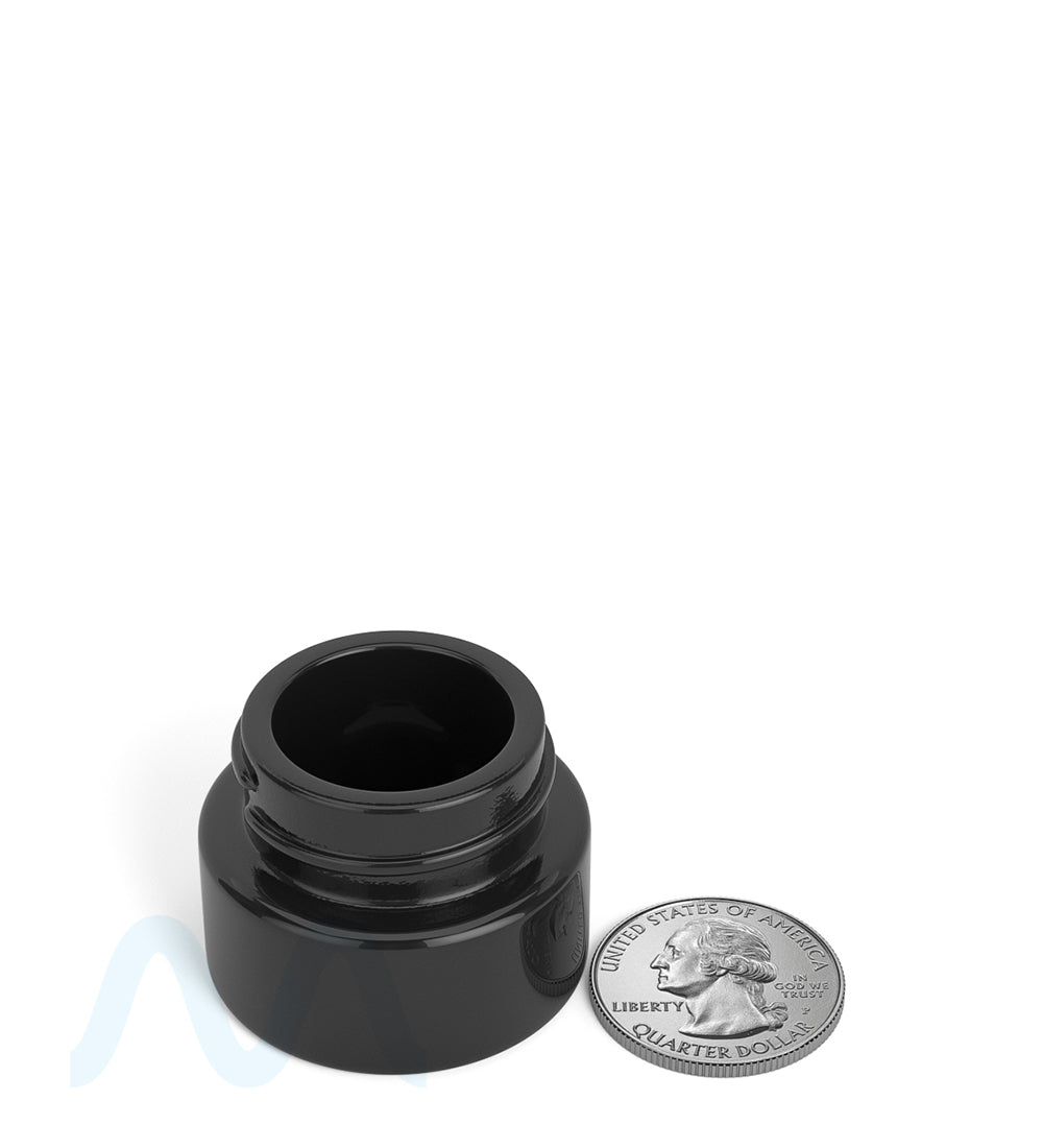 Child Resistant | Glossy Black Glass Concentrate Containers w/ Cap | 29mm - 5mL - 504 Count - 6