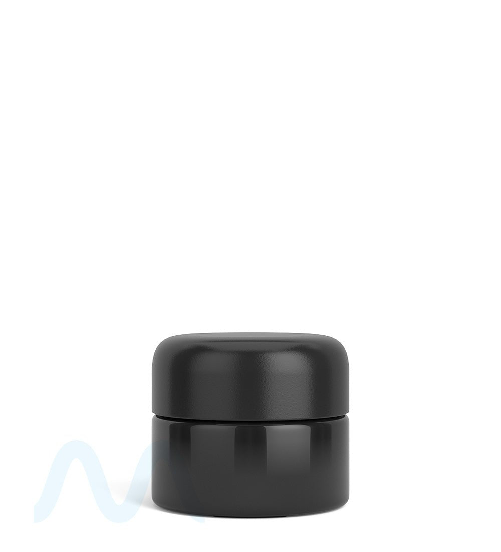 Child Resistant | Glossy Black Glass Concentrate Containers w/ Cap | 29mm - 5mL - 504 Count - 7