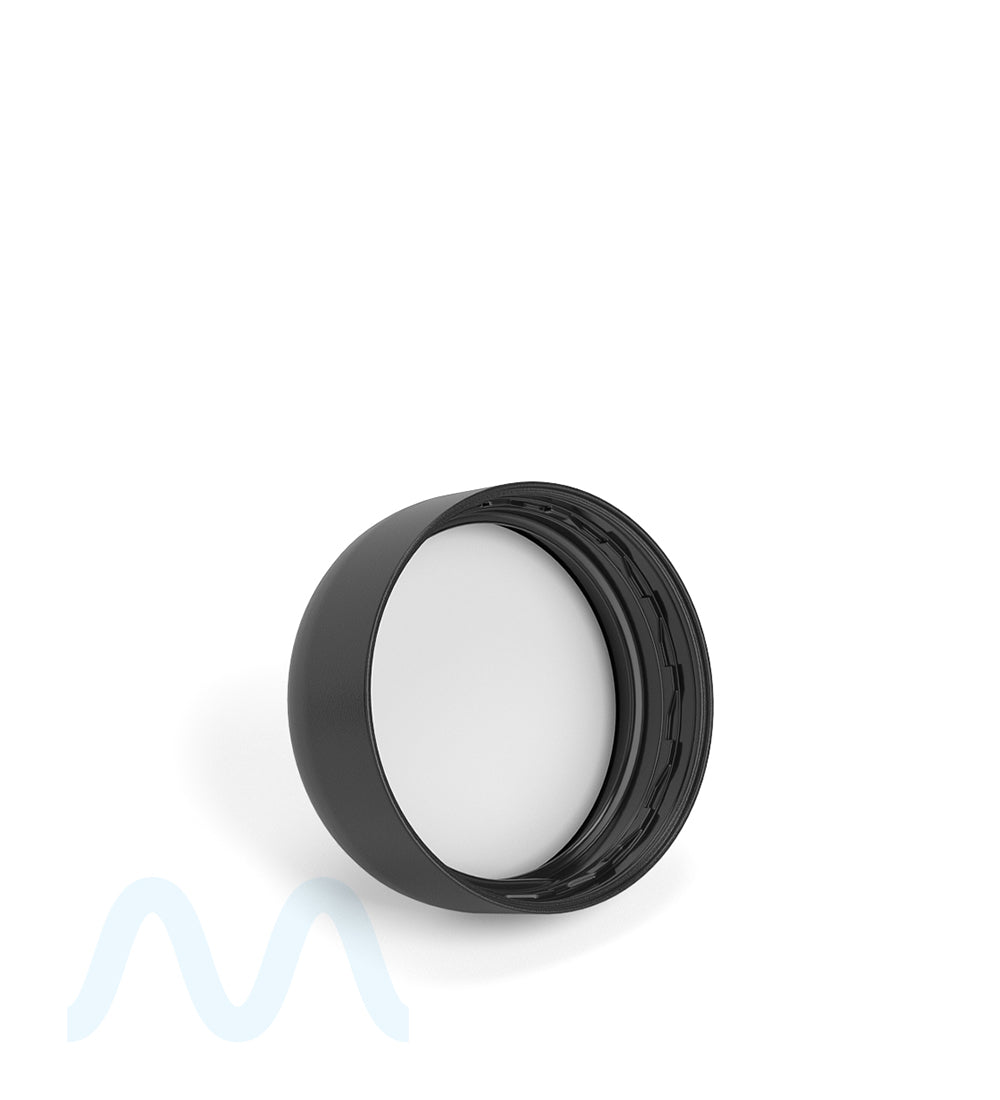 Child Resistant | Smooth Push Down & Turn Plastic Caps w/ Foam Liner | 29mm - Semi Gloss Black - 504 Count - 4