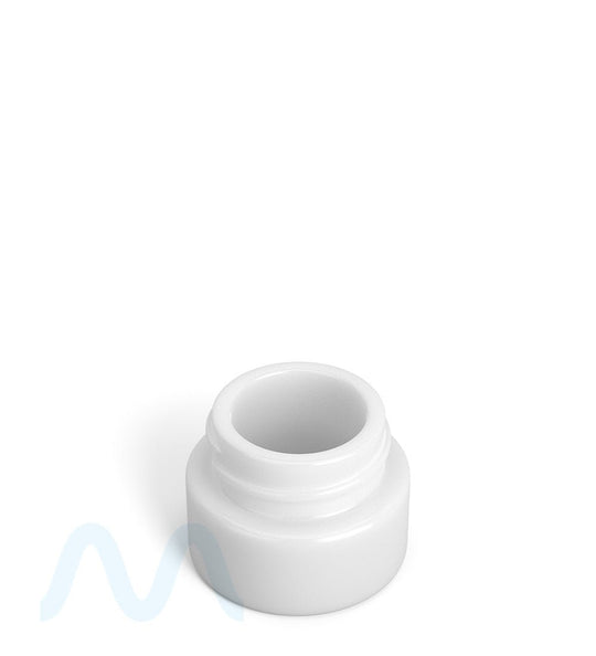 Child Resistant | Glossy White Glass Concentrate Containers w/ Cap | 29mm - 5mL - 504 Count - 1