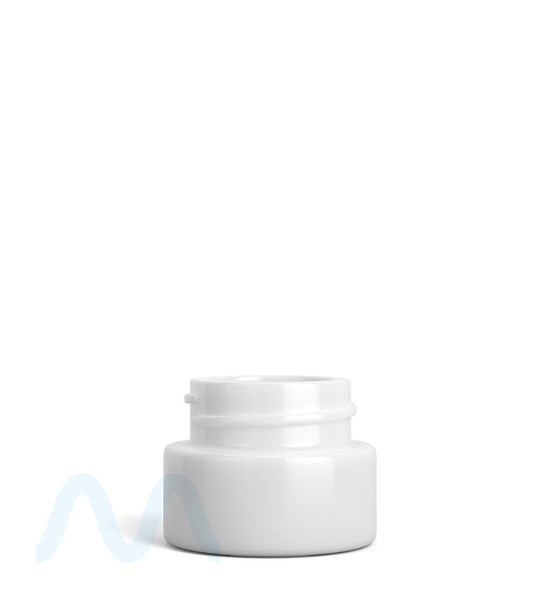 Child Resistant | Glossy White Glass Concentrate Containers w/ Cap | 29mm - 5mL - 504 Count - 2