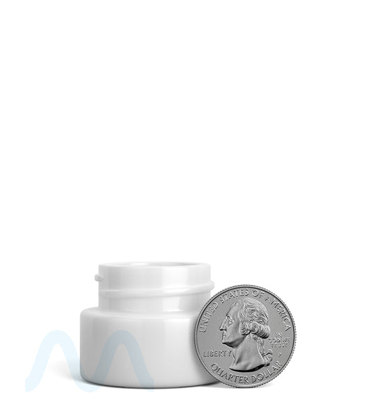 Child Resistant | Glossy White Glass Concentrate Containers w/ Cap | 29mm - 5mL - 504 Count - 5