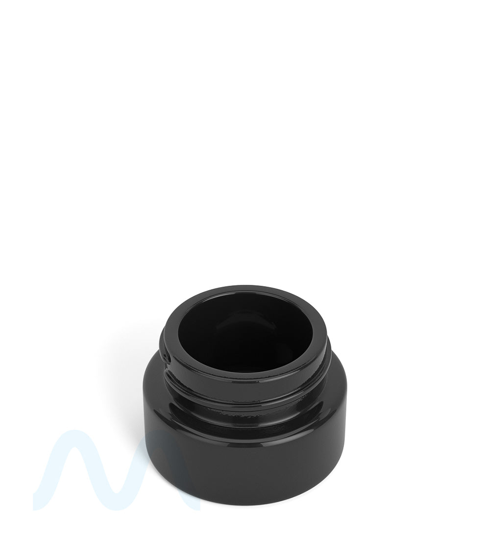 Child Resistant | Glossy Black Glass Concentrate Containers w/ Cap | 32mm - 9mL - 320 Count - 1