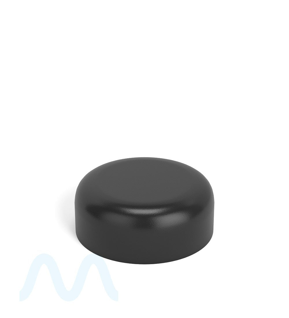 Child Resistant | Smooth Push Down & Turn Plastic Caps w/ Foam Liner | 38mm - Semi Gloss Black - 320 Count - 1