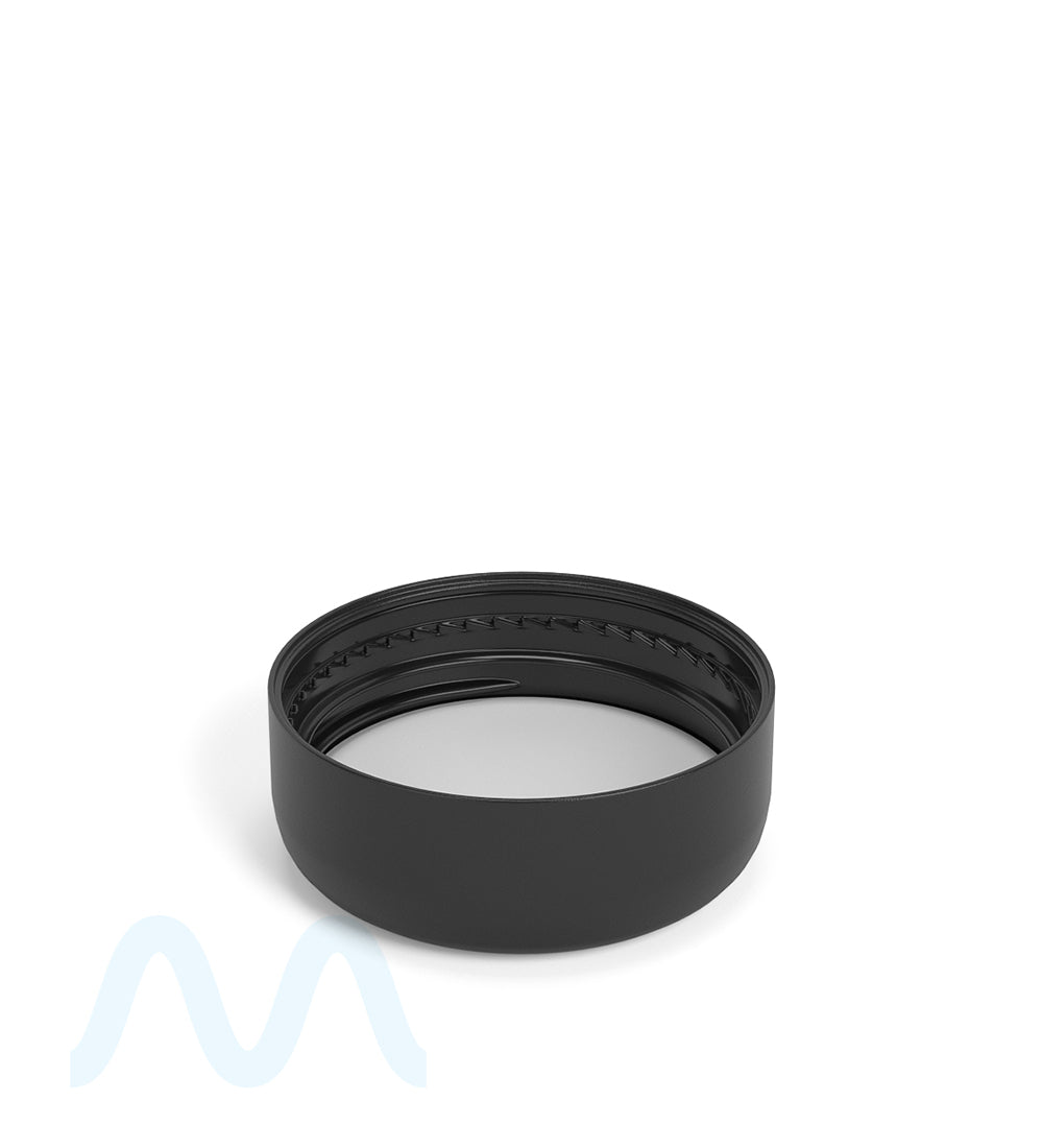 Child Resistant | Smooth Push Down & Turn Plastic Caps w/ Foam Liner | 38mm - Semi Gloss Black - 320 Count - 2