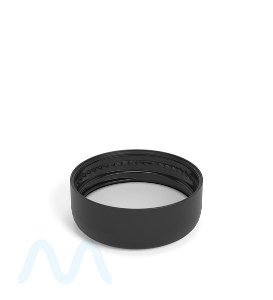 Child Resistant | Smooth Push Down & Turn Plastic Caps w/ Foam Liner | 38mm - Semi Gloss Black - 320 Count - 2