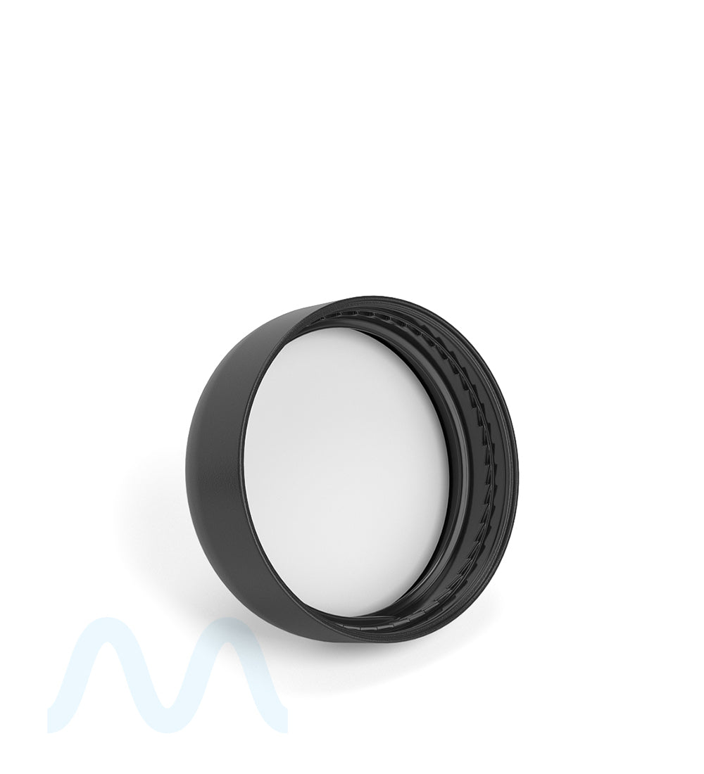 Child Resistant | Smooth Push Down & Turn Plastic Caps w/ Foam Liner | 38mm - Semi Gloss Black - 320 Count - 4