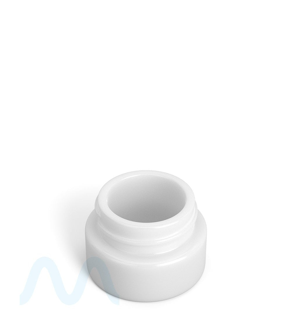 Child Resistant | Glossy White Glass Concentrate Containers w/ Cap | 32mm - 9mL - 320 Count - 1