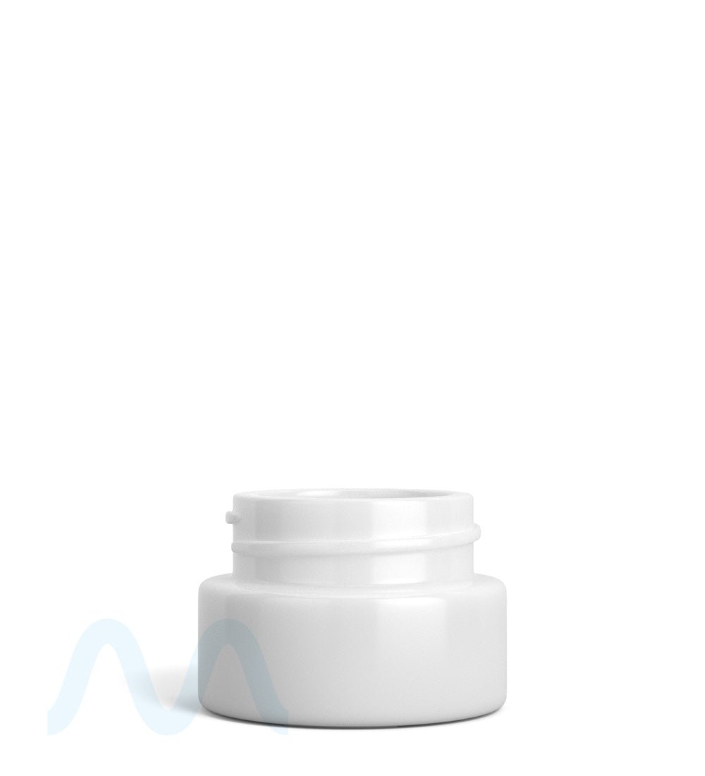 Child Resistant | Glossy White Glass Concentrate Containers w/ Cap | 32mm - 9mL - 320 Count - 2