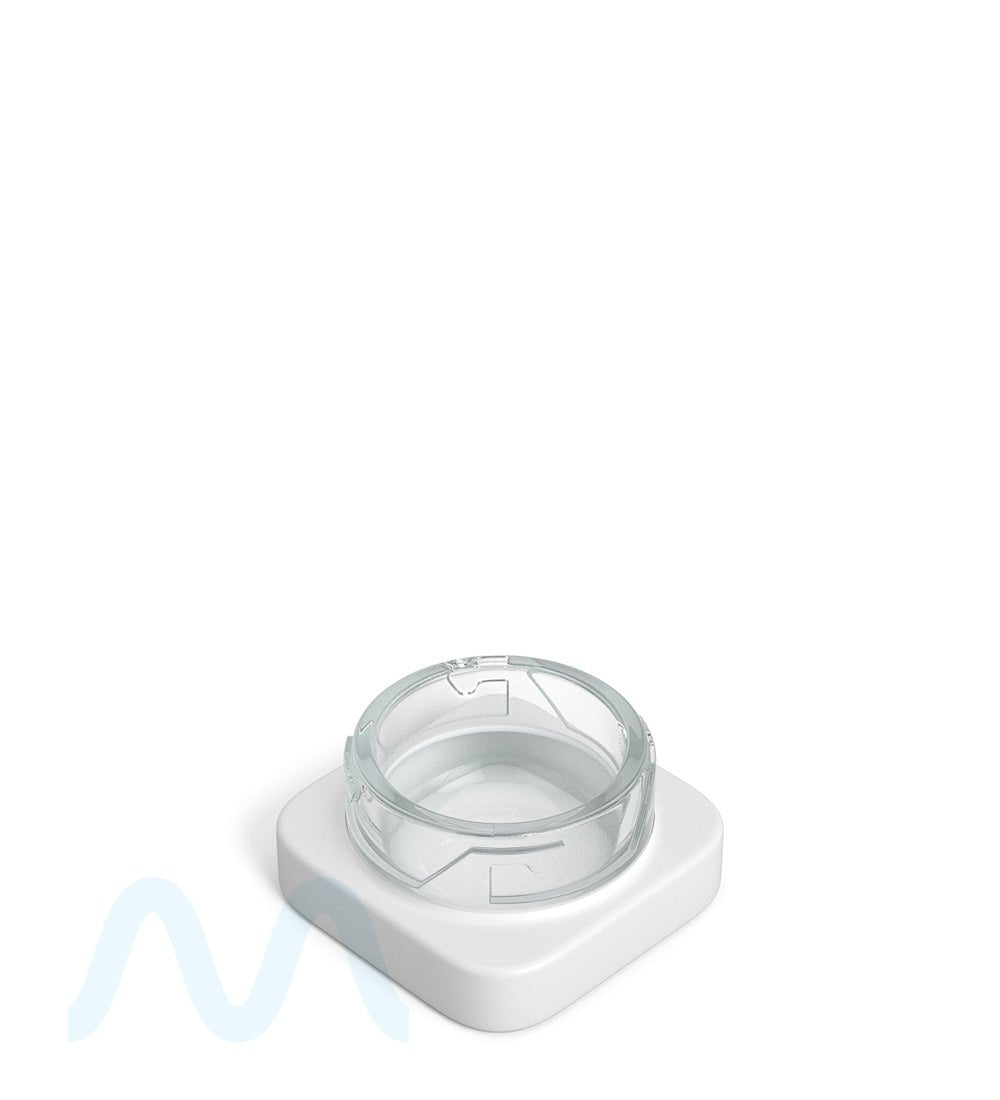 Child Resistant | Qube White Glass Concentrate Jar w/ White Cap | 32mm - 5mL - 250 Count - 1