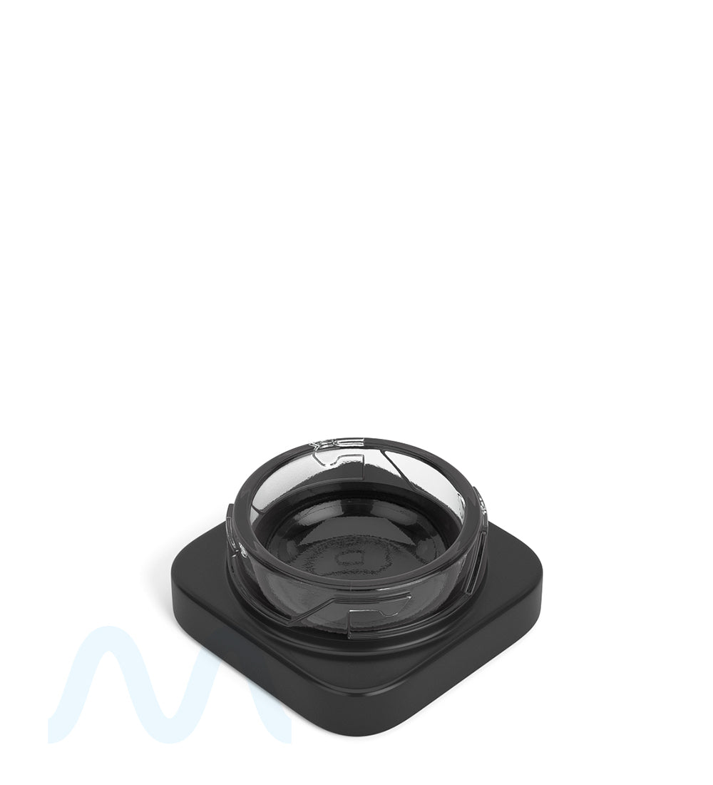 Child Resistant | Qube Black Glass Concentrate Jar w/ Black Cap | 38mm - 9mL - 250 Count - 1