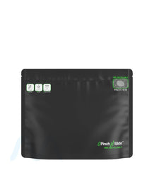 Child Resistant & Tamper Evident | 100% Recyclable Pinch N Slide 3.0 Matte Black Mylar Exit Bags | 12in x 9in - 56g - 250 Count