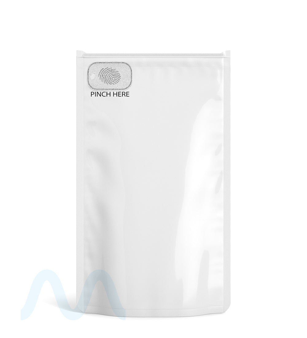 Child Resistant | Pinch N Slide ASTM Matte White Mylar Bags | 5in x 8.5in - 14g - 250 Count - 2