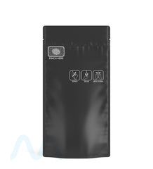 Child Resistant & Tamper Evident | Pinch N Slide 3.0 Matte Black Vista PCR Mylar Bags | 4in x 7.4in - 7g - 250 Count