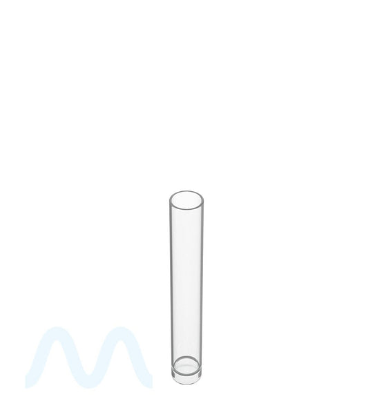 Buttonless Vape Cartridge Tube w/ White Cap | 86mm - Clear Plastic - 500 Count - 1