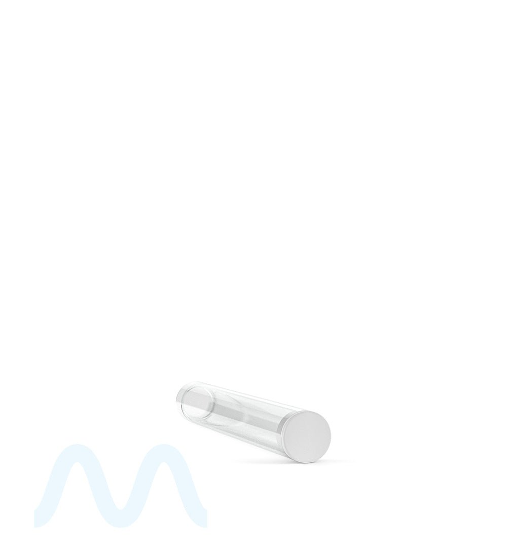 Buttonless Vape Cartridge Tube w/ White Cap | 86mm - Clear Plastic - 500 Count - 3