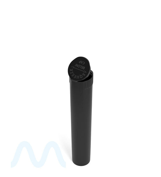 Child Resistant | Pop Top Opaque Plastic PCR Pre - Roll Tubes (Closed) | 95mm - Black - 1000 Count - 6