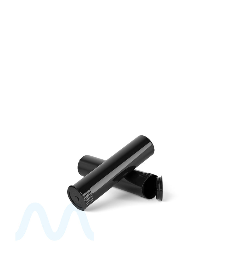 78mm CR Opaque Black Plastic Pre-Roll Tubes - Open – Gamut Packaging