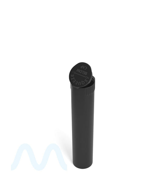 Child Resistant | Pop Top Opaque Plastic Pre - Roll Tubes | 90mm - Black - 1000 Count - 6