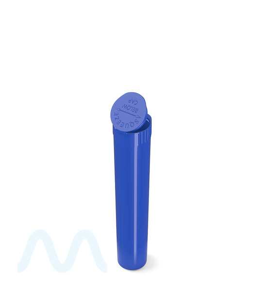 Child Resistant | Pop Top Opaque Plastic Pre-Roll Tubes | 95mm - Blue - 1000 Count