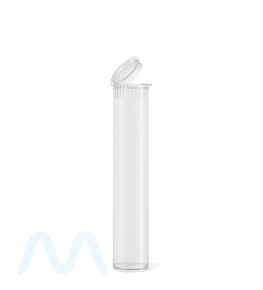 Child Resistant & Sustainable | 100% Biodegradable Pop Top Plastic Pre - Roll Tubes | 95mm - Clear - 1000 Count - 1