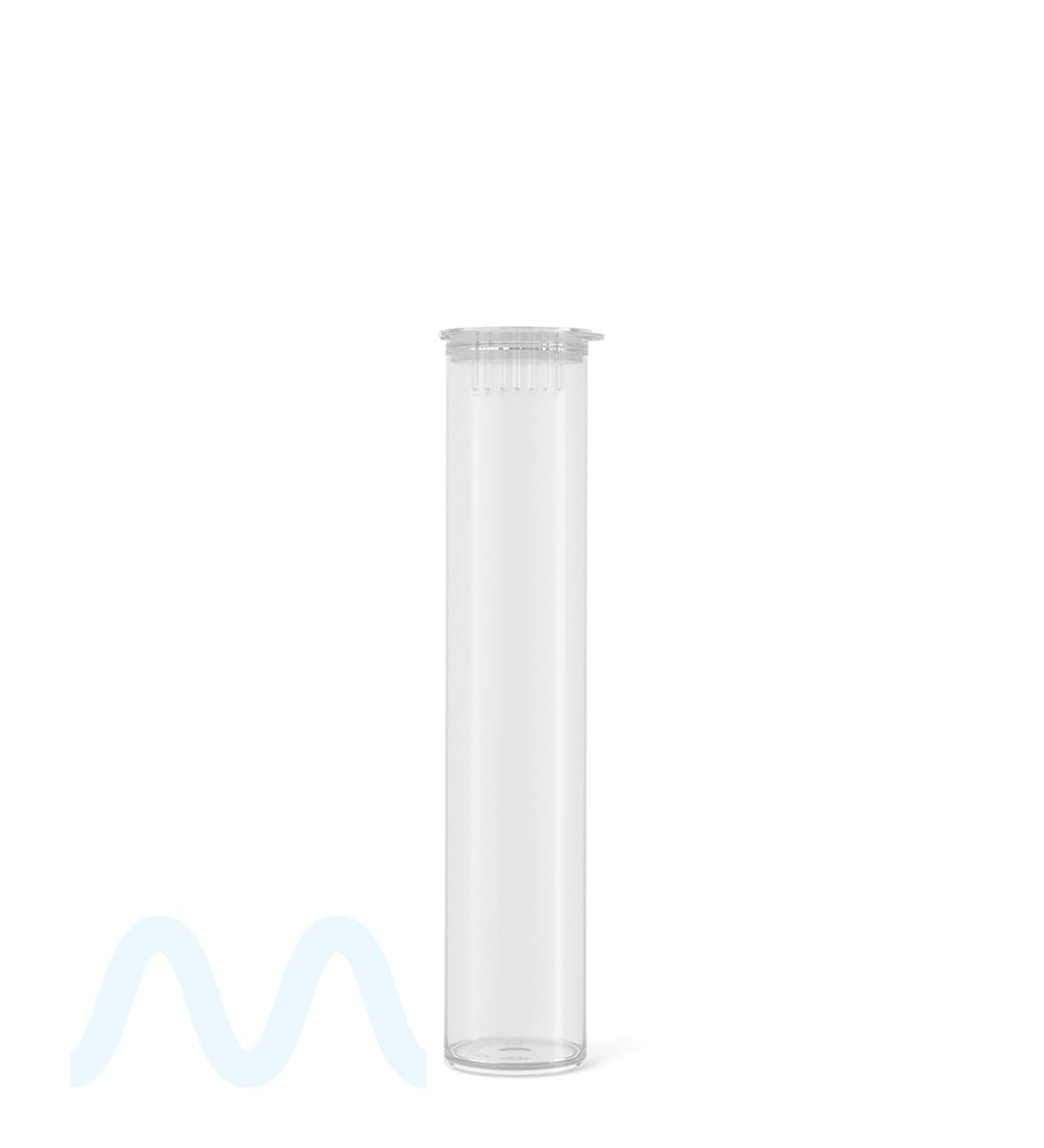 Child Resistant & Sustainable | 100% Biodegradable Pop Top Plastic Pre - Roll Tubes | 95mm - Clear - 1000 Count - 2