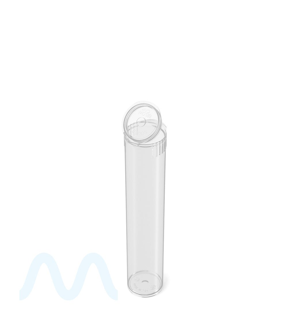 Child Resistant & Sustainable | 100% Biodegradable Pop Top Plastic Pre - Roll Tubes | 95mm - Clear - 1000 Count - 7