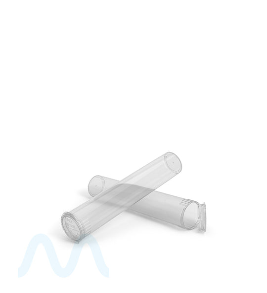 Child Resistant | Pop Top Plastic PCR Pre - Roll Tubes (Open) | 95mm - Clear - 1000 Count - 7