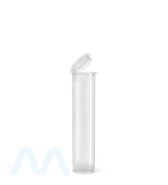 Child Resistant | Pop Top Plastic Pre - Roll Tubes | 80mm - Clear - 1000 Count - 1