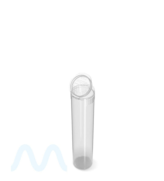 Child Resistant | Pop Top Plastic Pre - Roll Tubes | 80mm - Clear - 1000 Count - 7