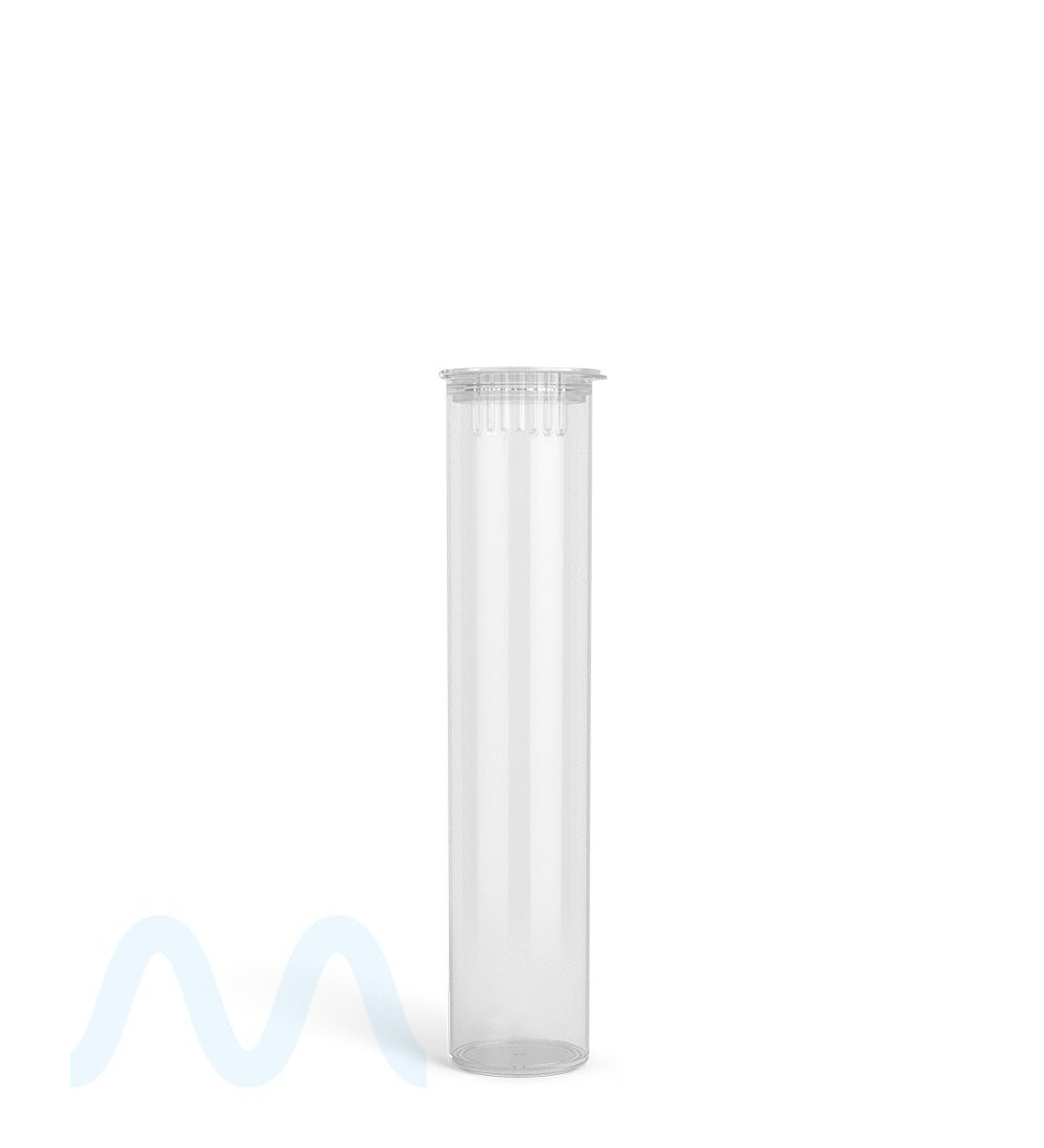 Child Resistant | Pop Top Plastic Pre - Roll PCR Tubes (Open) | 90mm - Clear - 1000 Count - 2