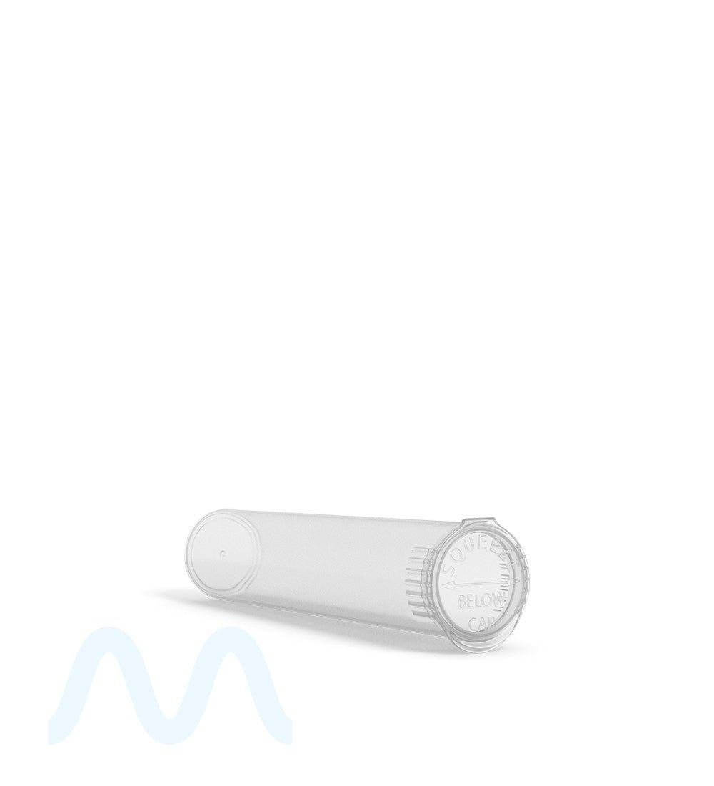 Child Resistant | Pop Top Plastic Pre - Roll PCR Tubes (Open) | 90mm - Clear - 1000 Count - 3