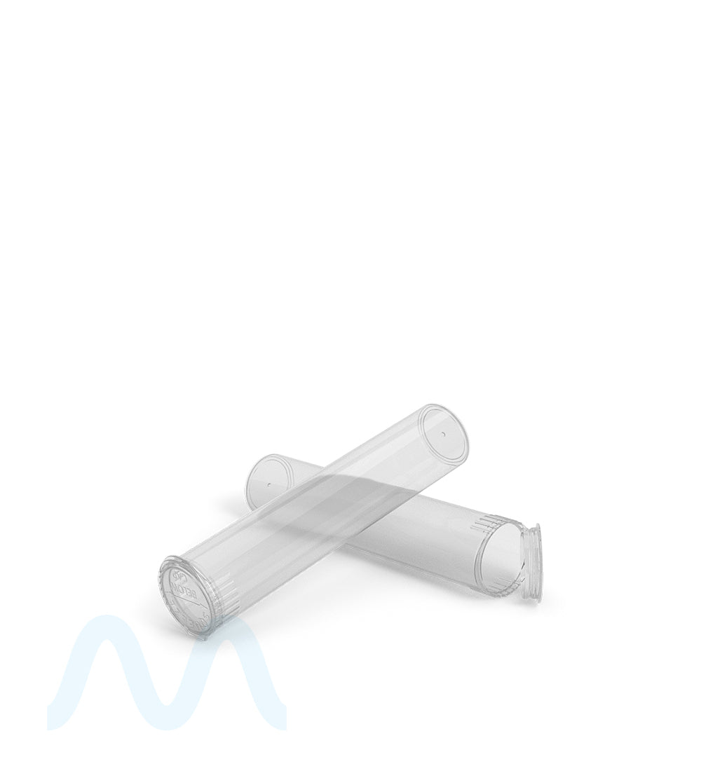 Child Resistant | Pop Top Plastic Pre - Roll PCR Tubes (Open) | 90mm - Clear - 1000 Count - 6