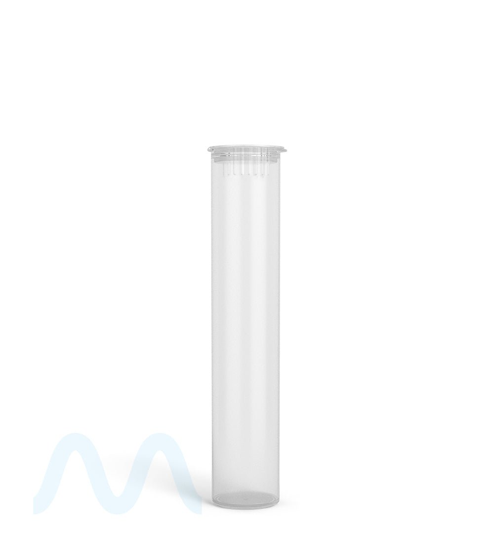 Child Resistant | 100% Biodegradable Pop Top Plastic Pre - Roll Tubes | 98mm - Clear - 1000 Count - 2