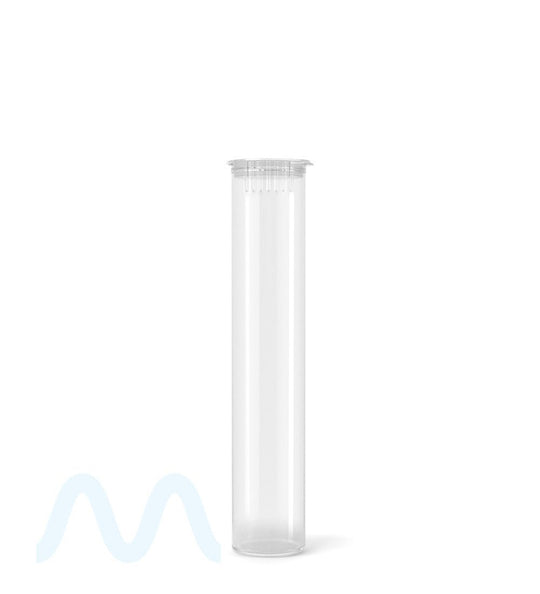 Child Resistant | Pop Top Plastic PCR Pre - Roll Tubes (Open) | 98mm - Clear - 1000 Count - 2