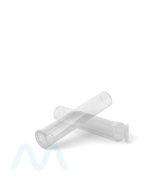 Child Resistant | Pop Top Plastic PCR Pre - Roll Tubes (Open) | 98mm - Clear - 1000 Count - 8