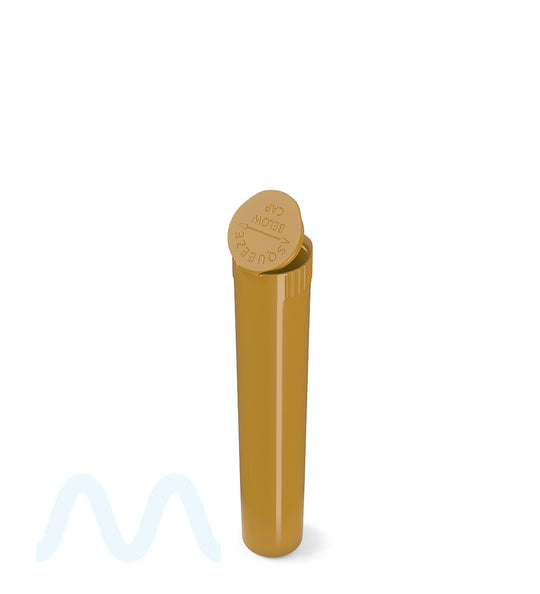 Child Resistant | Pop Top Opaque Plastic Pre-Roll Tubes | 95mm - Gold - 1000 Count