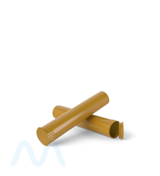 Child Resistant | Pop Top Opaque Plastic Pre-Roll Tubes | 95mm - Gold - 1000 Count