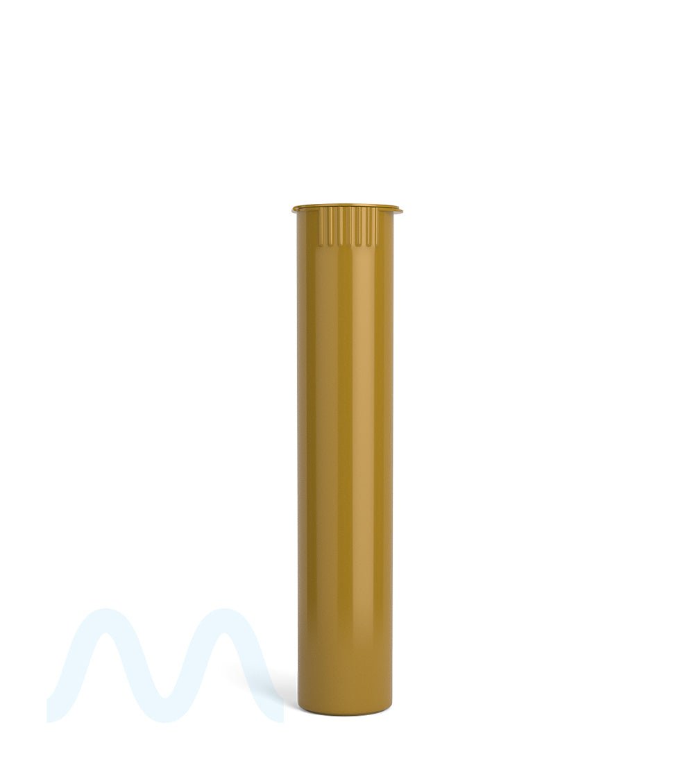 Child Resistant | Pop Top Opaque Plastic Pre - Roll Tubes | 98mm - Gold - 1000 Count - 2