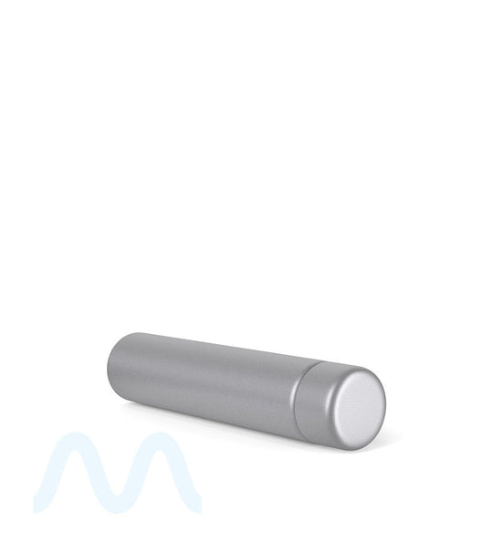 Child Resistant | Push Down and Turn Screw On Opaque Metal Pre - Roll Tubes w/ Cap | 95mm - Silver - 100 Count - 5