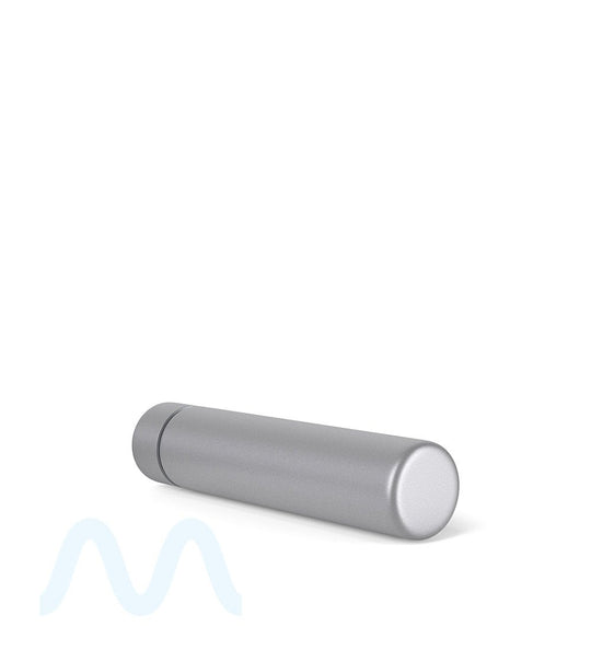 Child Resistant | Push Down and Turn Screw On Opaque Metal Pre - Roll Tubes w/ Cap | 95mm - Silver - 100 Count - 6