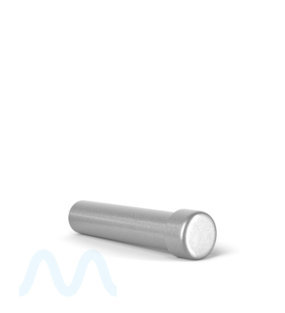 Child Resistant | Push Down and Turn Screw On Opaque Aluminum Metal Pre - Roll Tubes | 95mm - Silver - 250 Count - 5