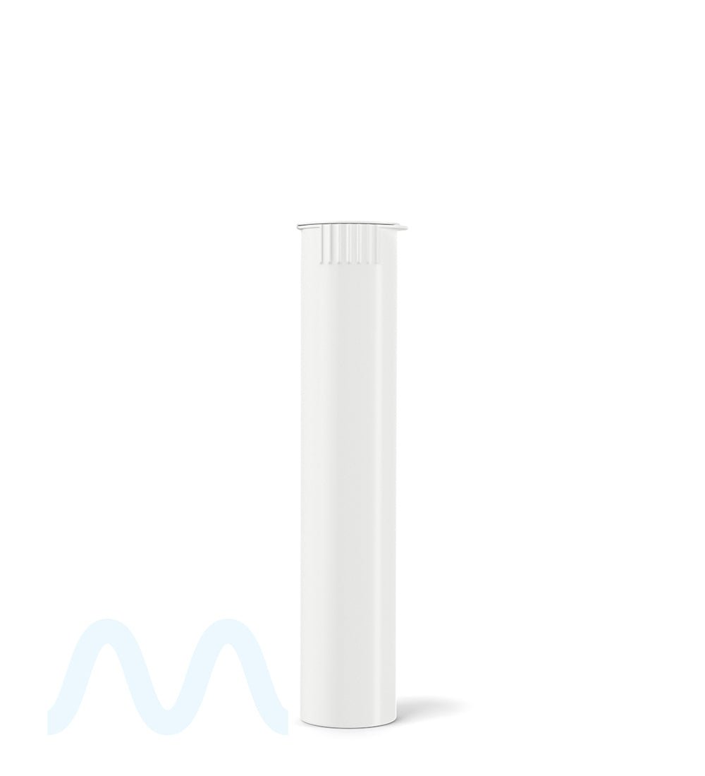 Child Resistant & Sustainable | 100% Biodegradable Pop Top Plastic Pre - Roll Tubes | 95mm - White - 1000 Count - 2