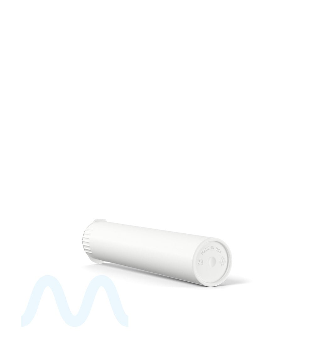 Child Resistant & Sustainable | 100% Biodegradable Pop Top Plastic Pre - Roll Tubes | 95mm - White - 1000 Count - 5